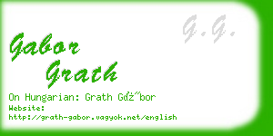 gabor grath business card